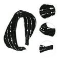 thumbnail image 3 of Unique Bargains 1 Pc Sequin Wide Headbands for Women Black Silver Tone, 3 of 6