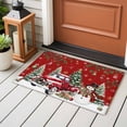 thumbnail image 4 of Entryway Rug 2'x3', Red Christmas Small Rug for Kitchen Bathroom Door Mat Indoor Entrance, Snowman Truck Xmas Tree Ball Snowflake Winter Non-Slip Area Rugs Floor Mats Carpet Front Door Rugs, 4 of 8