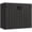 Black, variant on Syess 37 Cu. Ft. Horizontal Outdoor Storage Shed, Waterproof Resin Tool Storage Box for Lawn Mower, Garden Tools, Patio Furniture (Black)
