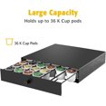 thumbnail image 3 of Coffee Pod Holders for K-Cups Drawer,36 Pod Pack Holder, Non-Rolling, Under Coffee Pot Storage Sliding Drawer, Home Kitchen Counter Organizer - -, 3 of 6