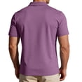 thumbnail image 5 of Men’s Hawaiian Polo Shirts Summer Golf Beach Short Sleeve Solid T-Shirts Quick Dry Lightweight Regular Fit Collared Shirt Purple 2XL, 5 of 6