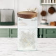 thumbnail image 2 of Ofertas Únicas 1 Pc Tarro de Vidrio Decorativo con Tapa Patrón de Flores Contenedores Multipropósito [33.82oz], 2 of 5