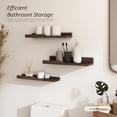thumbnail image 4 of Estantes flotantes rústicos Vision, juego de 3: decoración de baño de madera rústica montada en la pared para exhibición y almacenamiento y pequeño estante colgante para dormitorio, lavadero, cocina,, 4 of 8