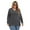 #1 Dark Gray, variant on Women Plus Size Tops Long Sleeve Button V Neck Long Sleeve Casual T Shirts Oversized Basic Pink Blouses Clothes Size 4XL