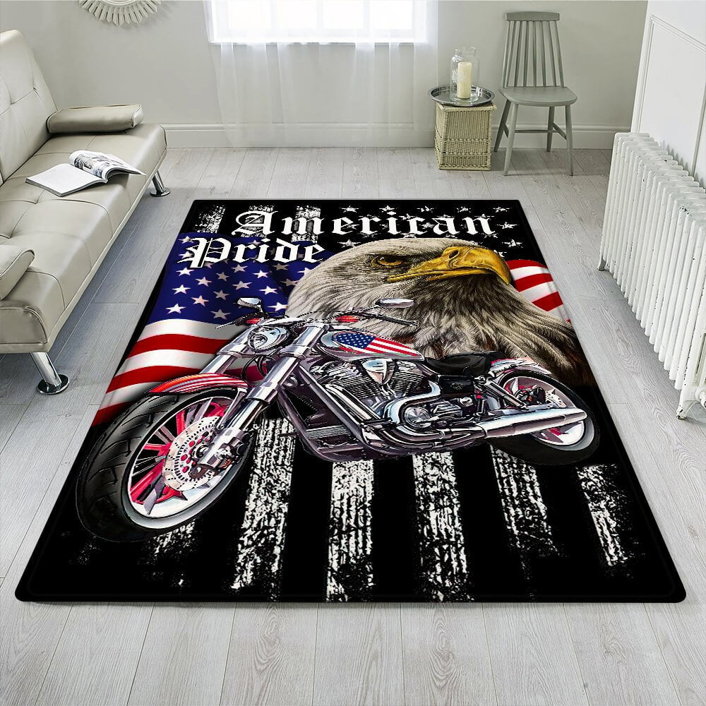 Rectangle Area Rug For Living Room Bedroom Motorcycle Like Love Ride Nnt71r 3x5 Ft Com