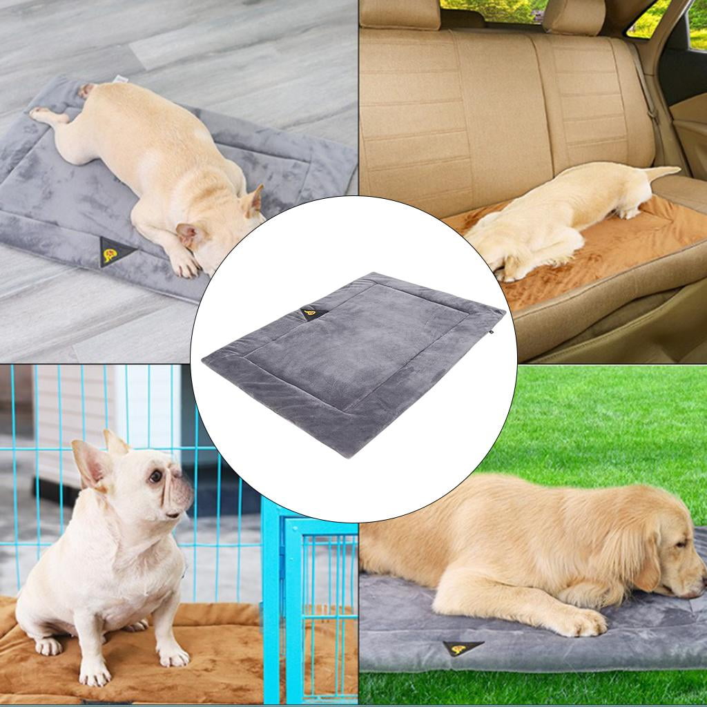 Bvdfgk Comfortable Dog Bed Mat Blanket Pad Pet Crate Cushion Cat Puppy Sleeping Pad Non Gray XL