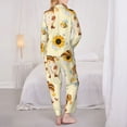 thumbnail image 5 of Disketp Pajamas Set Long Sleeve Sleepwear Womens Button Down Nightwear Pj Sets-Watercolor Bee Honey, 5 of 9