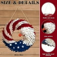 thumbnail image 5 of Brave Eagle Wings Flag Wreath,Eagle Flag Wreath,Brave Wings Wreath, Eagle Wreath, Independence Day Summer Retro Garland Decorations 4th of July Summer Decorations for Front Door (2pcs,20*20cm), 5 of 7