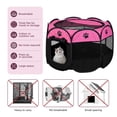 thumbnail image 6 of DOMIPET Dog Playpen Cat Tent Puppy Playpen, Pop-Up Enclosure Dog Cage Foldable Pet Exercise Pen Indoor Outdoor Travel Camping Use, Chicken Brooder with Cover, Mesh Breathable Small Animal Playpen Pe, 6 of 11