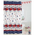 thumbnail image 3 of Patriotic 4th of July Shower Curtain, Poppy Flower Floral Shower Curtain Set with Hooks, Spring Summer Waterproof Fabric Shower Curtains for Bathroom Decor, 72x72 Inch Bath Curtain, 3 of 6