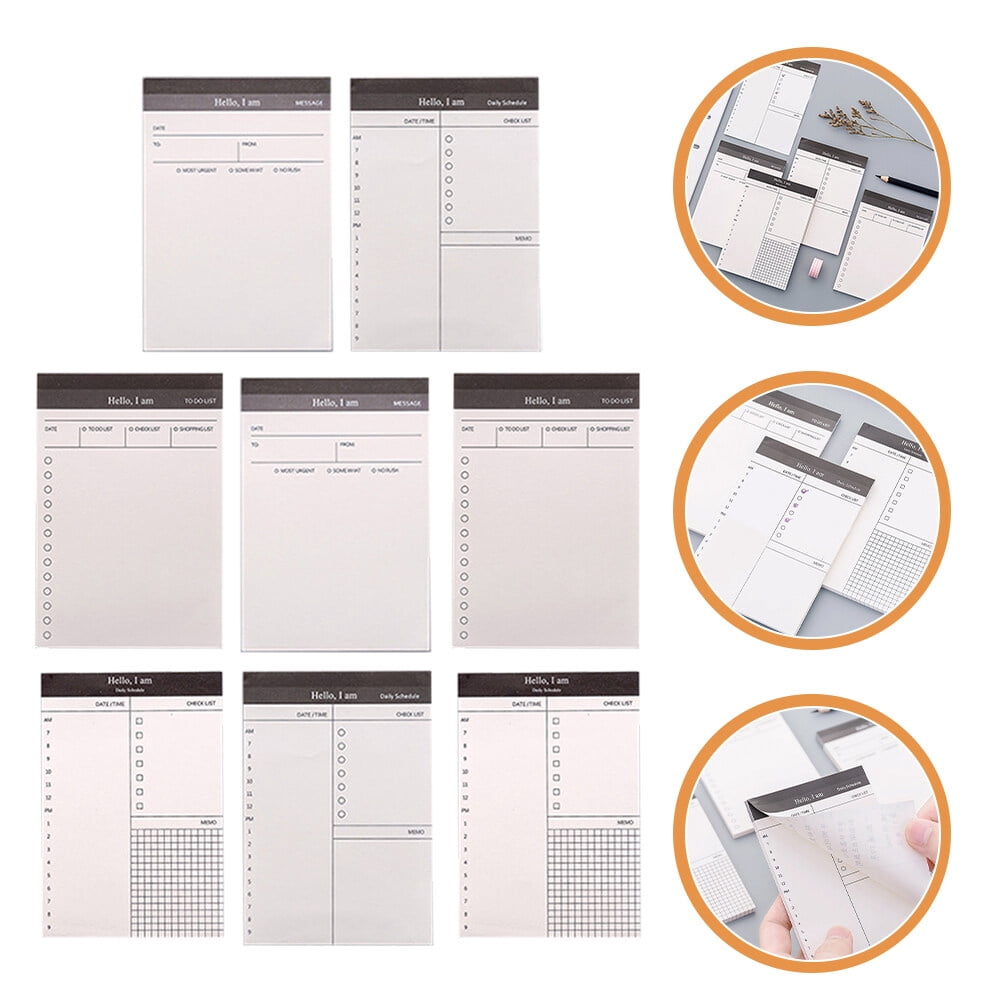 Supvox work notepad Paper Assorted Color Office Use Simple 8Set