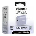 thumbnail image 3 of Liquipel Powertek Pastel Plaid 20W A/C Combo Wall Charger - Purple, 3 of 7