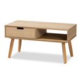 thumbnail image 1 of Baxton Studio Nadra Natural Brown Finished Wood 1-Drawer Coffee Table, 1 of 11
