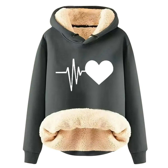 Wyzesi Chandails en Molleton pour Femmes Col Rond avec Boutons Cardigan d'Hiver Rembourré en Velours Chaud Sweat à Capuche Sherbet Veste Chandails en Molleton pour Femmes Mode Automne Chandails en Molleton Overd Coton