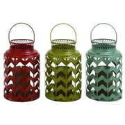 MTL CNDL LANTERN 3 ASST 8W, 16H