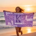 thumbnail image 6 of Microfiber Beach Towel Oversized Sand Free Quick Dry Absorbent Lightweight Travel Towel for Swimming Pool Camping Dark Blue Purple, 6 of 6