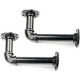 thumbnail image 3 of ATT Rustic Floating Shelf Brackets Industrial Iron Pipe Shelf Brackets 2 Pack, 3 of 4