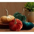 thumbnail image 5 of JeashCHAT Small Velvet Pumpkins, Handmade Home Decor, Holiday Mantle Decor, Fall Halloween Thanksgiving Centerpiece, Rustic Fall Wedding Centerpiece, 5 of 6