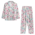 thumbnail image 2 of DISNIMO Flower Print Womens Two Piece Pajama Sets Casual Loose Nightwear with Pockets Long Sleeve Top with Long Pajama Pants Sets Fashion Oversized Sleepwear Loungewear, 4XL, 2 of 7
