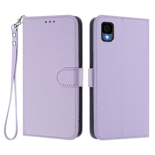 GANGXUN Wallet Case for TCL 30Z – Magnetic Closure, RFID Blocking, Wrist Strap, Wireless Charging Compatible