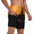 thumbnail image 2 of Naloa tractor cultivating the land Print Men Swim Trunks with Compression Liner ,Board Shorts,Men's Swim Shorts with Drawstring and Elastic Waistband-Medium, 2 of 6