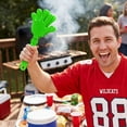 thumbnail image 3 of BlinkLLX 4 Pieces Jumbo Hand Clappers 11 Inch Noise Makers Party Favors Giant Large Hand Clappers Noise Makers for Sporting Events Cheers Ball Dance Basketball Football Noisemakers (Green), 3 of 6