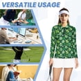 thumbnail image 6 of Uorisanigo St. Patrick's Day Leaf Womens Long Sleeve Golf Shirt Soft Comfortable Cute Moisture Wicking Casual Tennis Activewear Washable Tennis Tops for Workout Sports, 6 of 7