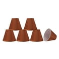 thumbnail image 1 of Aspen Creative 32111-6 Small Hardback Empire Shape Chandelier Clip-On Lamp Shade Set (6 Pack), Transitional Design in Redwood, 6" bottom width (3" x 6" x 5"), 1 of 8