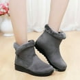 thumbnail image 6 of Yazi  Women Snow Boots Winter Shoes Faux Fur Lined Warm Comfortable Anti Slip Booties with Zippers Size  4.5-12, 6 of 7