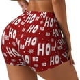 thumbnail image 3 of Athletic Shorts for Women, Ho-Ho-Ho Seam Womens Shorts High Waisted Sport Running Workout Gym, 3 of 8
