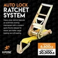 thumbnail image 3 of Ratchet Straps Heavy Duty - 4 Inch x 30 Foot Tie Down Straps Ratchet Operated with Double J Hooks - Ratcheting Moving Straps for Truck Bed and Car Cargo - Kayak and Motorcycle Tie Down Straps 10 Pack, 3 of 7