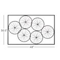 thumbnail image 3 of DecMode Black Metal Wheels Bike Wall Decor with Black Frame, 3 of 9