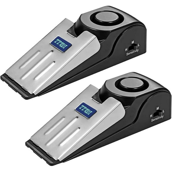 Upgraded Door Stopper Security Alarm,Portable 120 Loud Entrance Alert Door Stop Alarm for Travel Home Apartment House(2 Pack)