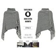 thumbnail image 2 of StylesILove Women Autumn Winter Knit Striped Turtleneck Fringe Poncho Pullover Shawl Warm Soft Wrap Lightweight Cape (Black), 2 of 6