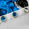 thumbnail image 4 of Castle Fairy Boys Girls Floral Blue Rose Blackout Curtains Set of 2 (52x84 Each),Abstract Geometric Stripes Window Curtains,Happy Valentine's Day Curtains and Drapes,Super Cozy Room Decor, 4 of 6
