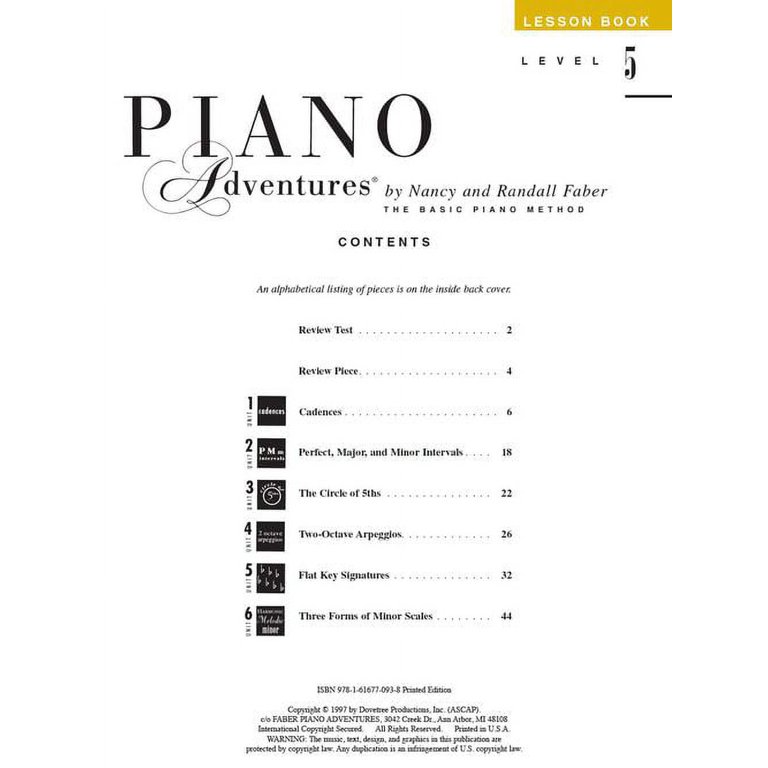 Faber Piano Adventures Piano Adventures Lesson Book Level 5