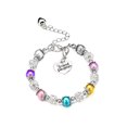 thumbnail image 5 of Gift for Granddaughter Bracelets Jewelry with Faux Pearl Rhinestone Balls, 5pcs in Different Colors, 5 of 5
