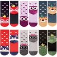 thumbnail image 6 of 6 Pairs Children's Winter Warm Wool Animal Crew Socks Kids Boys Girls Socks, 6 of 6