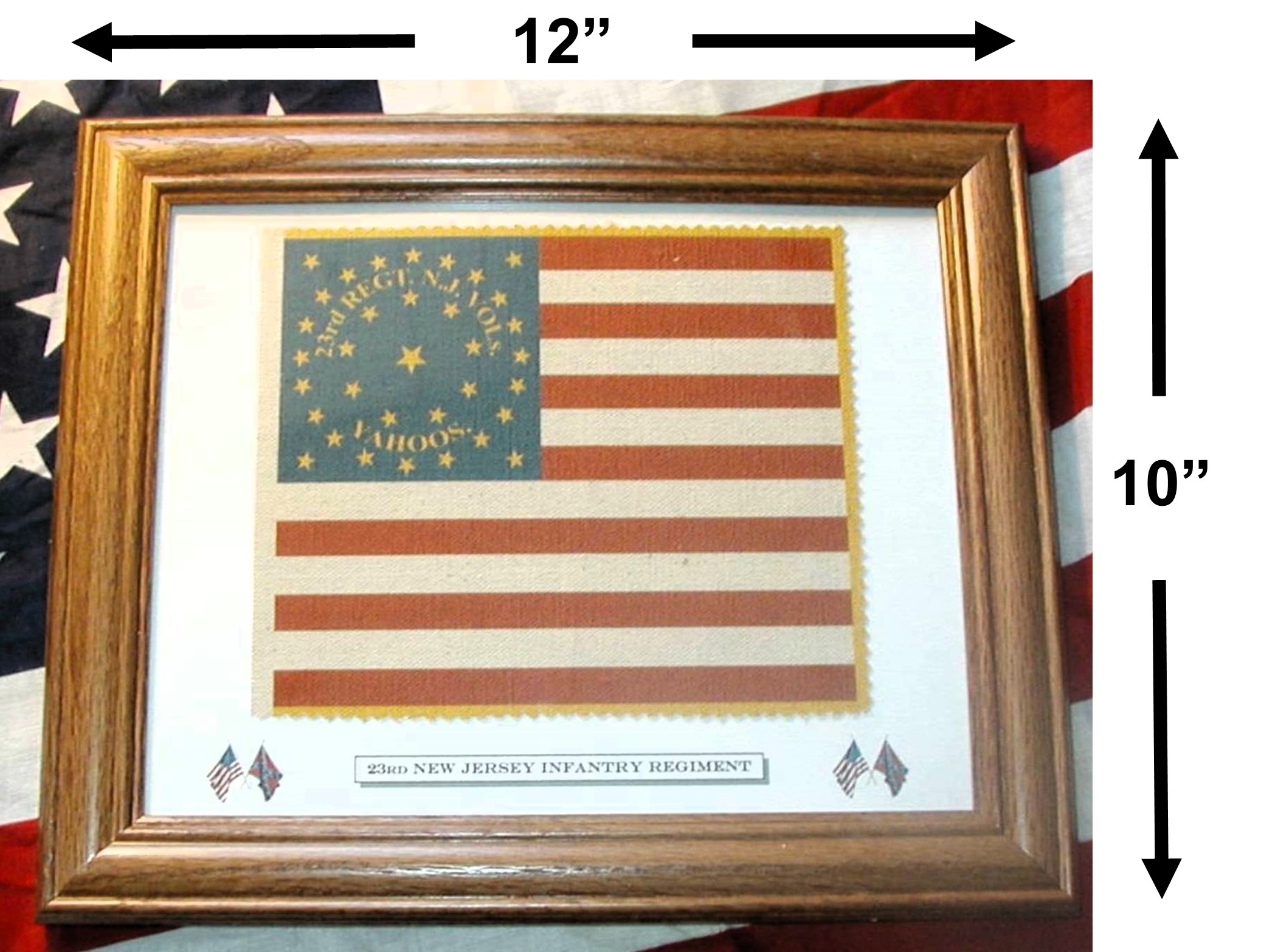 American Flag, 34 star Flag, Civil War flag....23rd New Jersey Infantry Flag