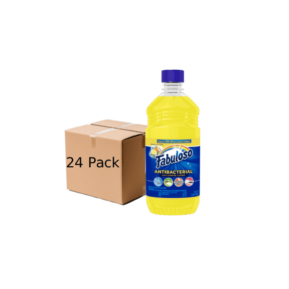 Fabuloso Antibacterial Multi‑Purpose Cleaner – Sparkling Citrus, 16.9 fl oz Bottles (Pack of 24) – Long‑Lasting Freshness & Germ‑Fighting Formula