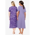 thumbnail image 2 of Dreams & Co. Plus Size 2-Pack Long Henley Sleepshirt, 2 of 6