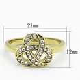 thumbnail image 2 of IP Gold(Ion Plating) Stainless Steel Ring with Top Grade Crystal in Clear for Women Style TK1111, 2 of 4