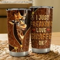 thumbnail image 3 of Giraffe Tumbler 20oz Stainless Steel Insulated Coffee Travel Mug Cup for Women Girls Giraffe Gifts for Birthday Christmas Mothers Day, 3 of 7