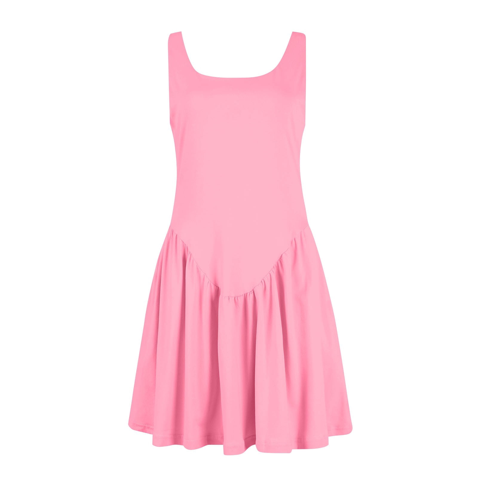 Womens Sleeveless Mini Tank Dress Casual Workout Sport Tennis Athletic With 2 Pockets Dress Dress for Women Buttons Beach Outfit Womens Casual Dresses Short Summer Dress for Women with Pockets
