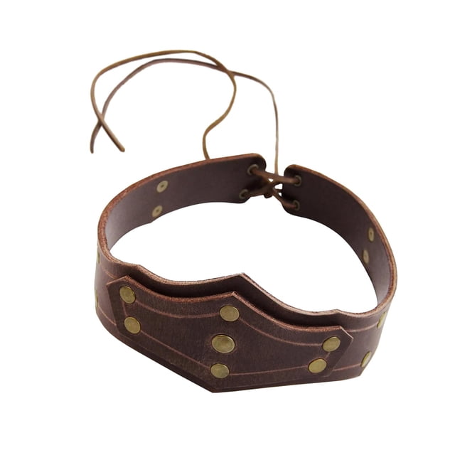 Tocado De Cuero Accesorios De Disfraz Medieval Para Club Carnaval Performance Marrón