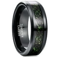 thumbnail image 1 of Men's 8mm Black Tungsten Carbide Wedding Ring Celtic Dragon Tungsten Ring Size 5-15, 1 of 5