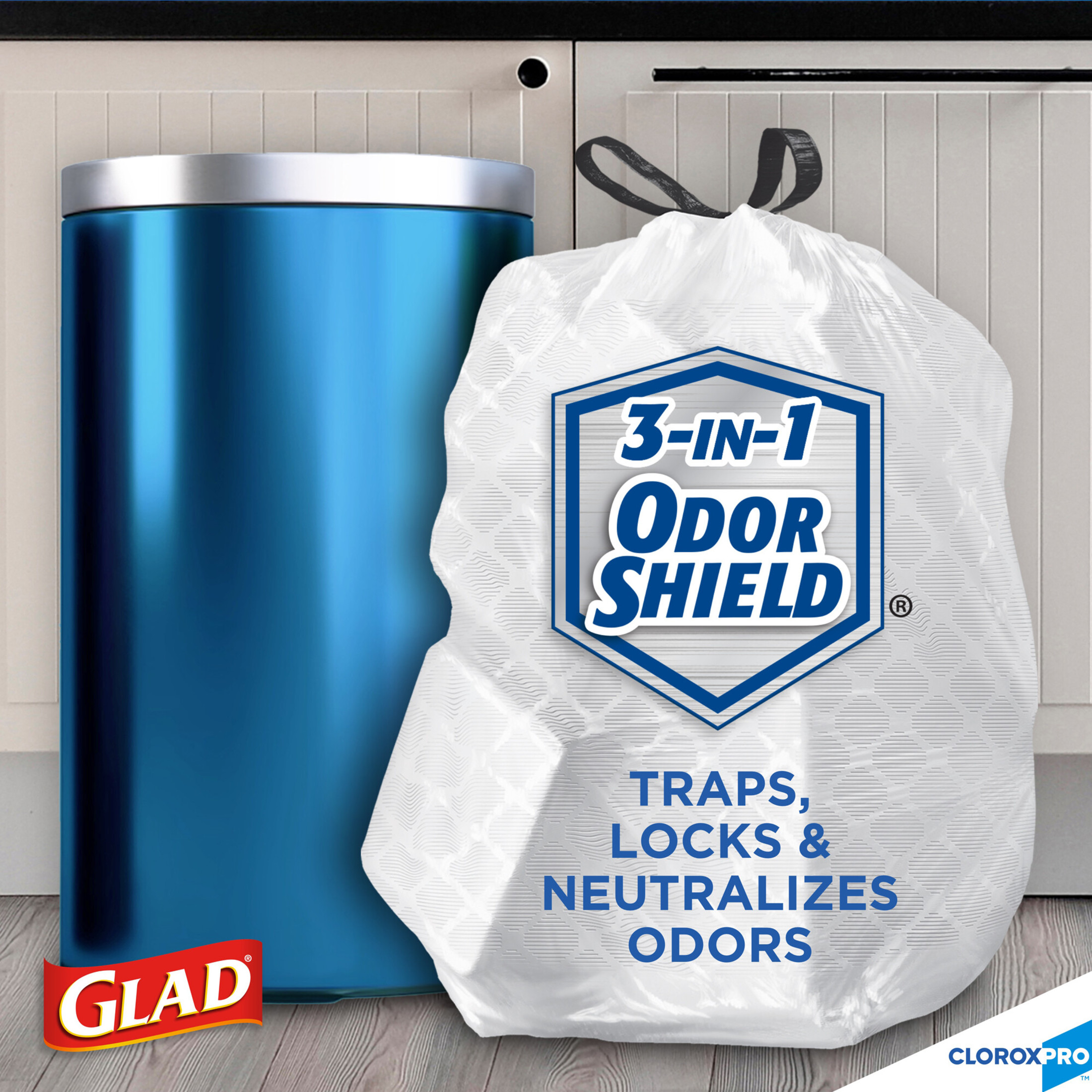 Glad Reinforced Strength Tall Drawstring Trash Bags 13 Gal photo 7