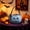 Blue, variant on Pastel Halloween Cloth Pumpkin Candy Bucket, Jack-O'-Lantern Trick-or-Treat Bag with Striped Bowknot, Fabric Handheld Treat Holder for Halloween (1-Pack,Blue)