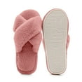 thumbnail image 5 of Women's Slippers House Shoes Memory Foam Open Toe Fluffy Shoes Fuzzy Indoor And Outdoor Slip On Soft Sole Womens Slippers, 5 of 9