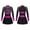 Black&Hot Pink, variant on Girls Children Cheerleading Outfit Schoolgirl Cheer Team Uniform Dancewear Long Sleeve Shiny Rhinestone Dress Black&Hot Pink 8